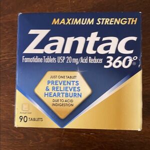 Zantac 360 for heartburn Maximum Strength 20 mg / 90 Tablets